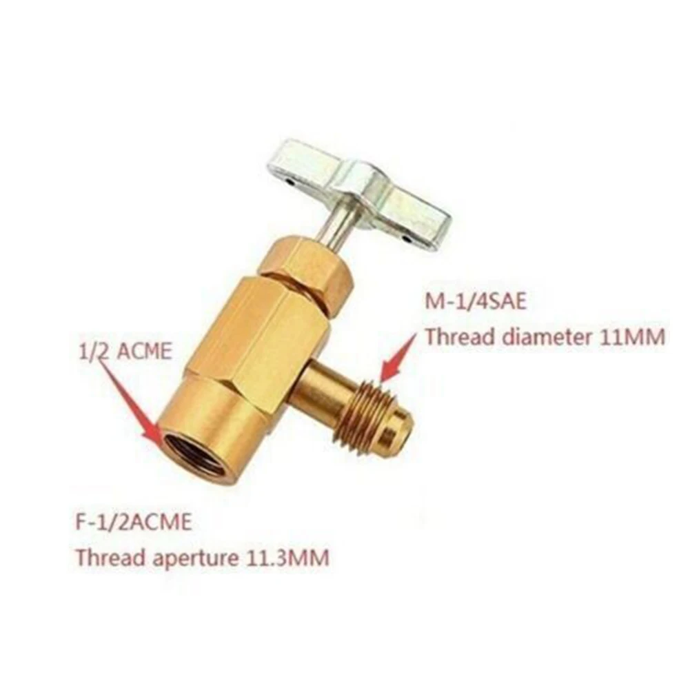 Self-Sealing R1234yf Can Bottle Tap Opener Valve Tool 1/2\" ACME Female LH Left Hand Threads 1/4\" Male Threads Fits R12 Hose
Self-Sealing R1234yf Can Bottle Tap Opener Valve Tool 1/2\" ACME Female LH Left Hand Threads 1/4\" Male Threads Fits R12 Hose