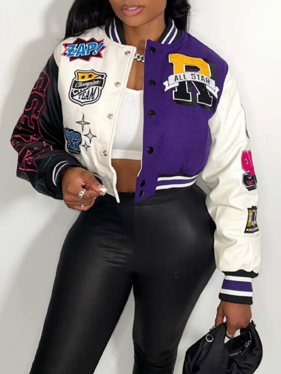 LW Plus Size Letter Print Striped Varsity Jacket Baseball Letterman Jacket Autumn Winter Clothes Women 2022 Cropped Y2K Streetwe
LW Plus Size Letter Print Striped Varsity Jacket Baseball Letterman Jacket Autumn Winter Clothes Women 2022 Cropped Y2K Streetwe