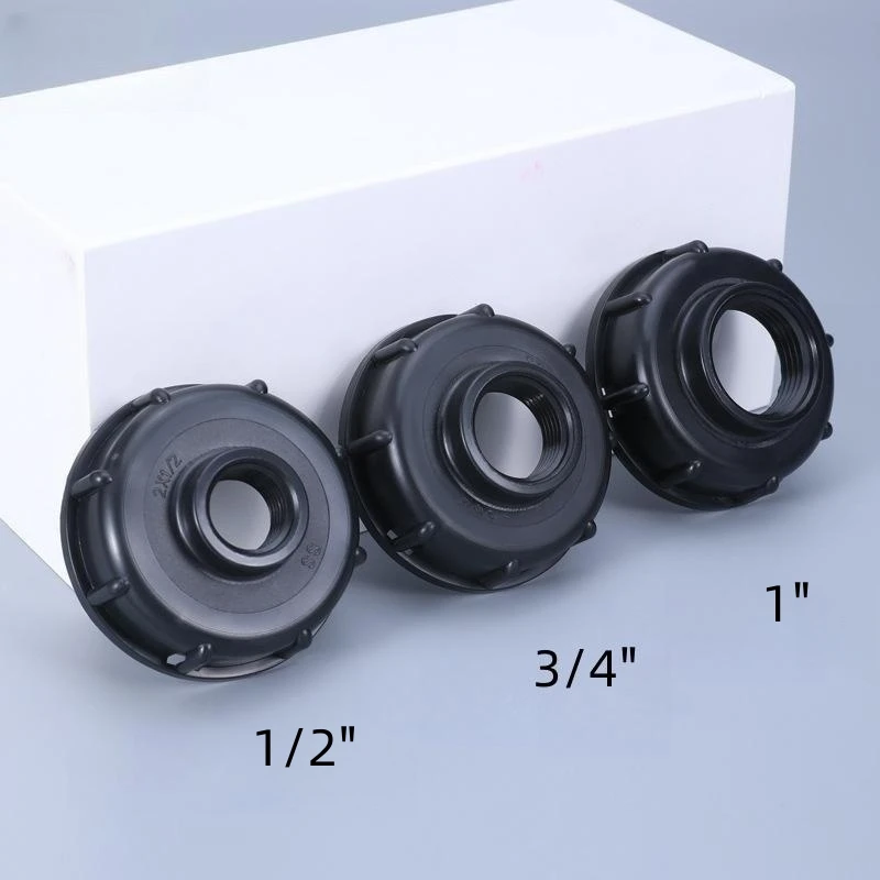 

Hot Sale 1PC Durable IBC Tank fittings S60X6 Coarse Threaded Cap 60mm Female thread to 1/2",3/4",1" Adaptor Connector