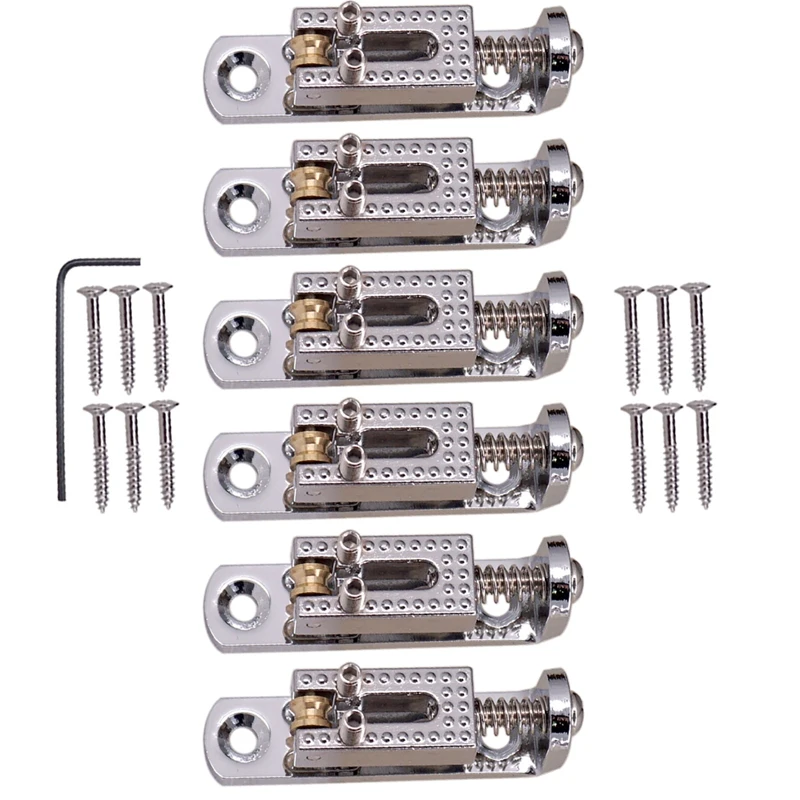 1 Set Of 6 Pcs Single Individual Bridge Saddles Tailpiece For Electric Guitar Replacement Accessories
1 Set Of 6 Pcs Single Individual Bridge Saddles Tailpiece For Electric Guitar Replacement Accessories