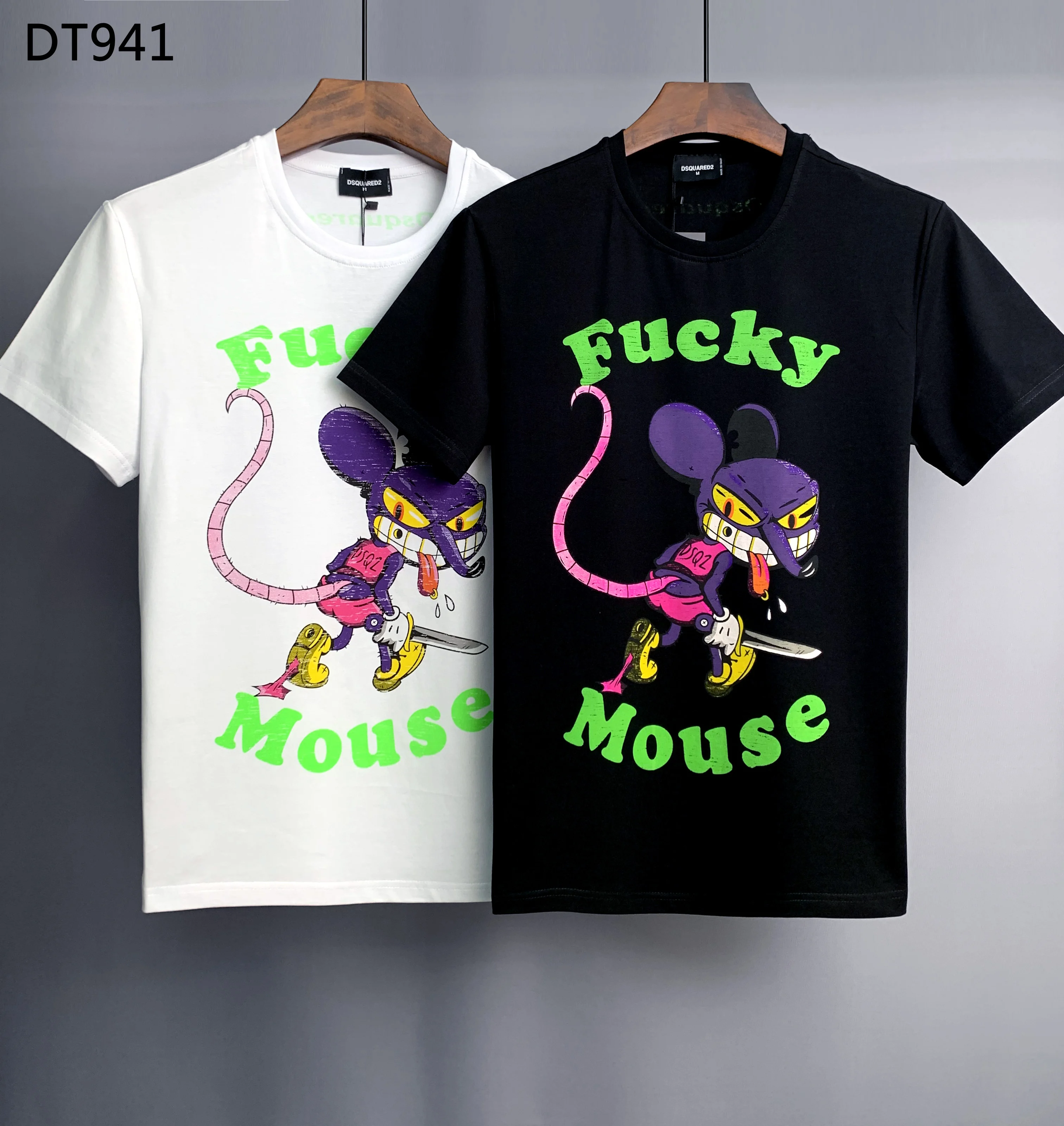 Dsquared2 Men's Cotton 100% Cartoon Rat Print Simple Casual Trend Fashion Loose DSQ2 Round Neck T Shirt Boyfriend Gift DT941
Dsquared2 Men's Cotton 100% Cartoon Rat Print Simple Casual Trend Fashion Loose DSQ2 Round Neck T Shirt Boyfriend Gift DT941