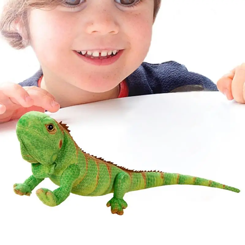 

Набивные животные Iguana, Реалистичные Плюшевые игрушки-хамелеон, фигурки животных для рептилий, куклы, мягкая мультяшная подушка, подушка, подарки для детей