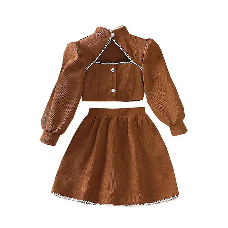 Kids Clothes Sets For Girls Autumn Long Sleeve Vintage T-shirts+Brown Skirts Children's Winter Clothing Outfits 3 to 8years
Kids Clothes Sets For Girls Autumn Long Sleeve Vintage T-shirts+Brown Skirts Children's Winter Clothing Outfits 3 to 8years