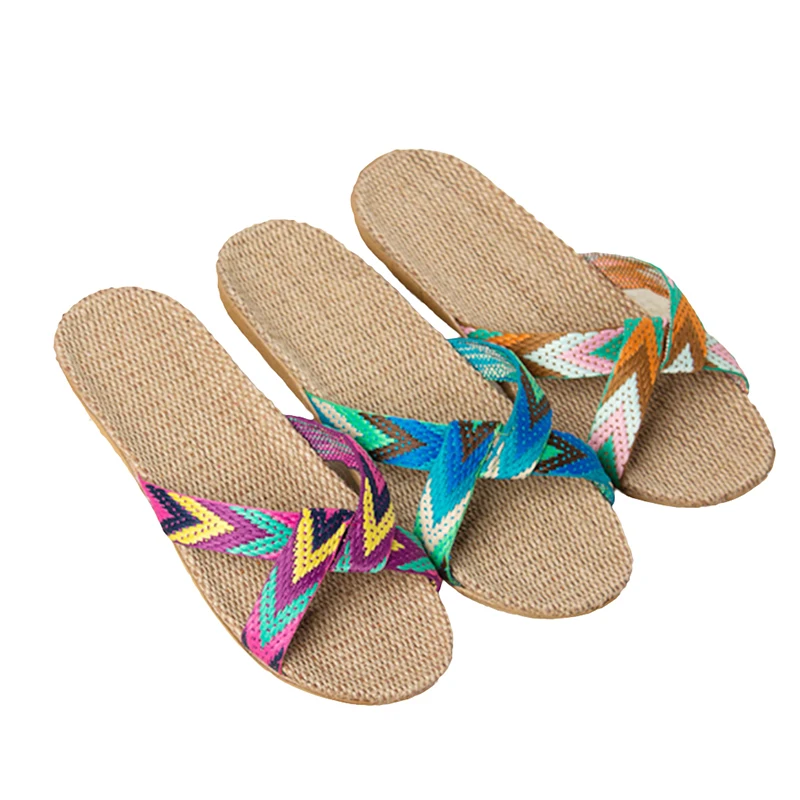 Summer Cross Belt Slippers Women Chain Slides Home Floor Shoes Flax Cross Belt Silent Sweat Slippers Female Sandals
Summer Cross Belt Slippers Women Chain Slides Home Floor Shoes Flax Cross Belt Silent Sweat Slippers Female Sandals