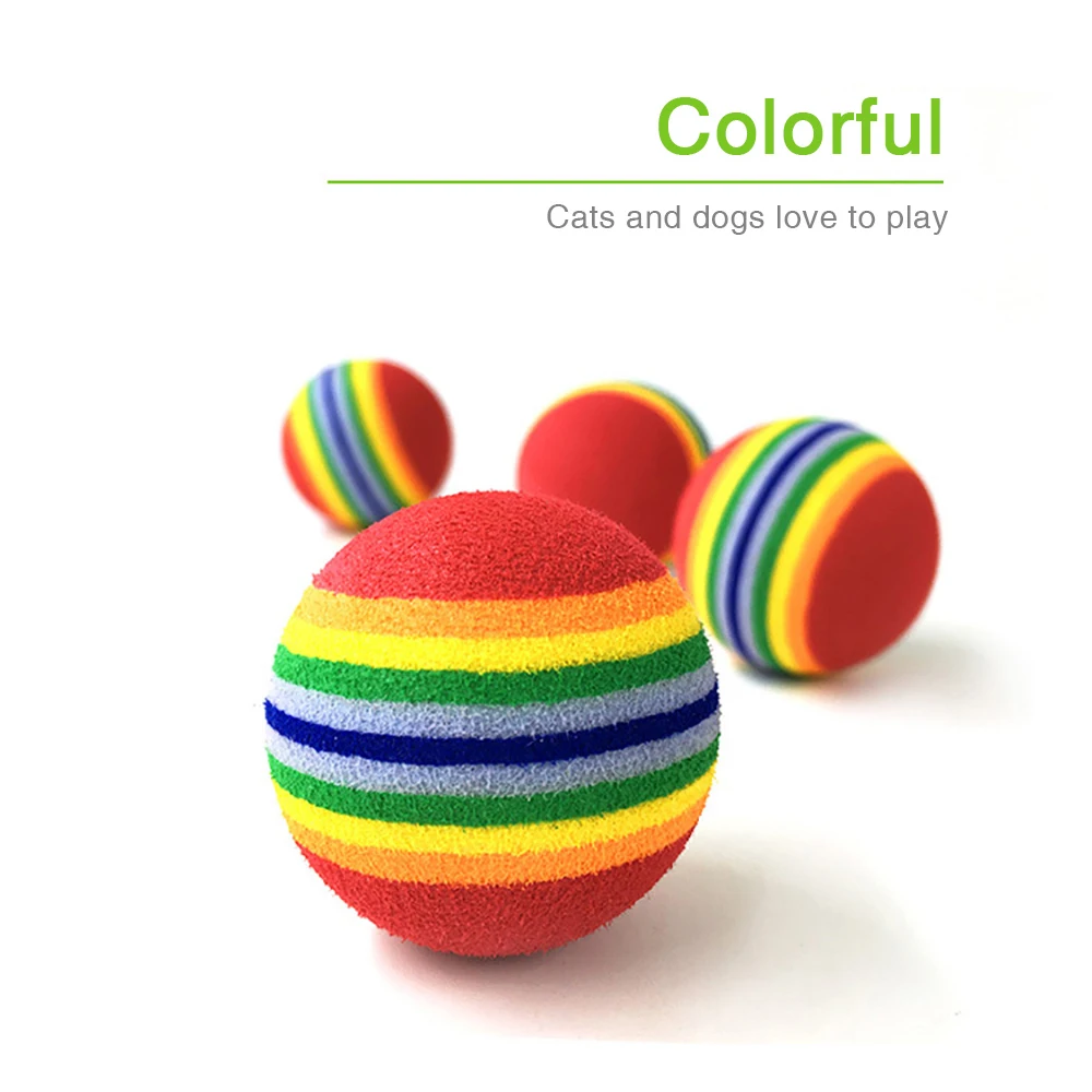 Interactive Colorful Cat Toy Ball Cat Toys Play Rainbow Ball Training Chewing Rattle Scratch Natural Foam Ball Pet Supplies
Interactive Colorful Cat Toy Ball Cat Toys Play Rainbow Ball Training Chewing Rattle Scratch Natural Foam Ball Pet Supplies