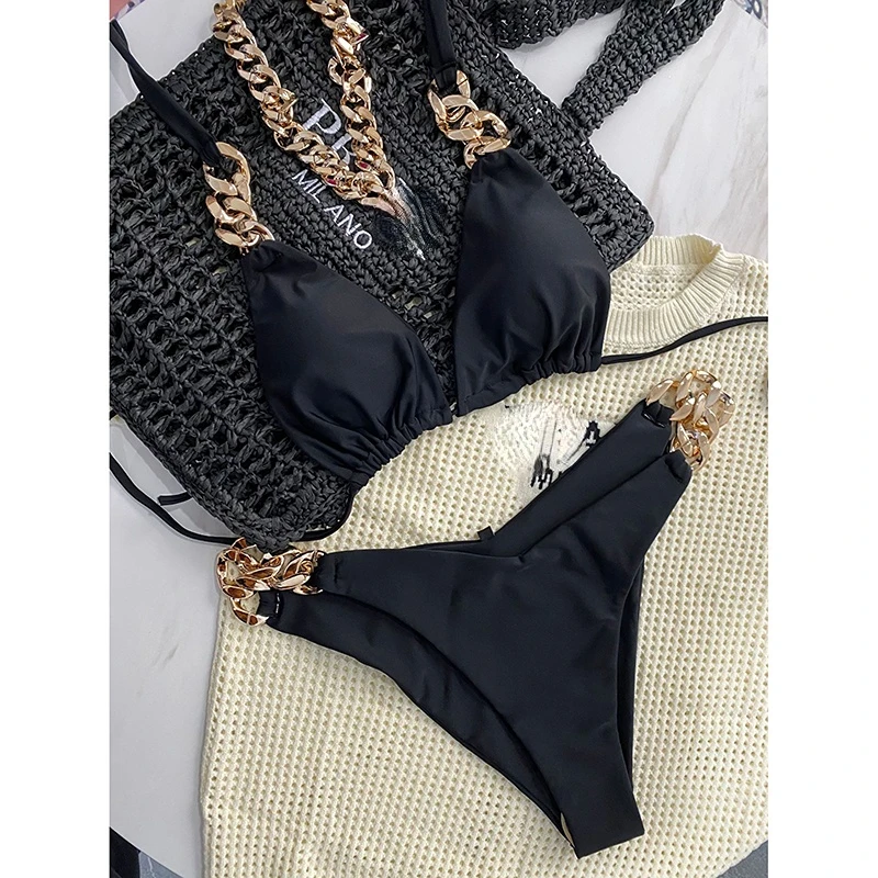 2023 Sexy Women Bikini Luxury Design Two Piece Bikini Chain Swimsuit Women Push Up Bikini Set Swimwear Suit Beachwear
2023 Sexy Women Bikini Luxury Design Two Piece Bikini Chain Swimsuit Women Push Up Bikini Set Swimwear Suit Beachwear