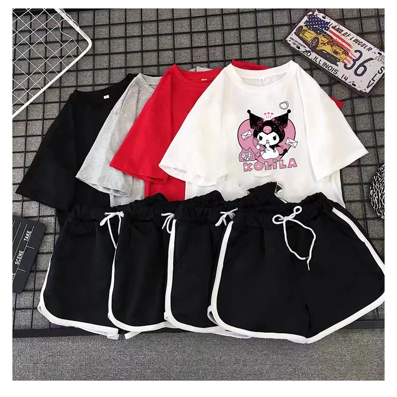 Kuromi Summer Children Sweatshirts Anime Sanrioed Girl Boy T-Shirt Shorts 2Pc/sets Kids Casual Clothes Tops Pullover Sport Suit
Kuromi Summer Children Sweatshirts Anime Sanrioed Girl Boy T-Shirt Shorts 2Pc/sets Kids Casual Clothes Tops Pullover Sport Suit