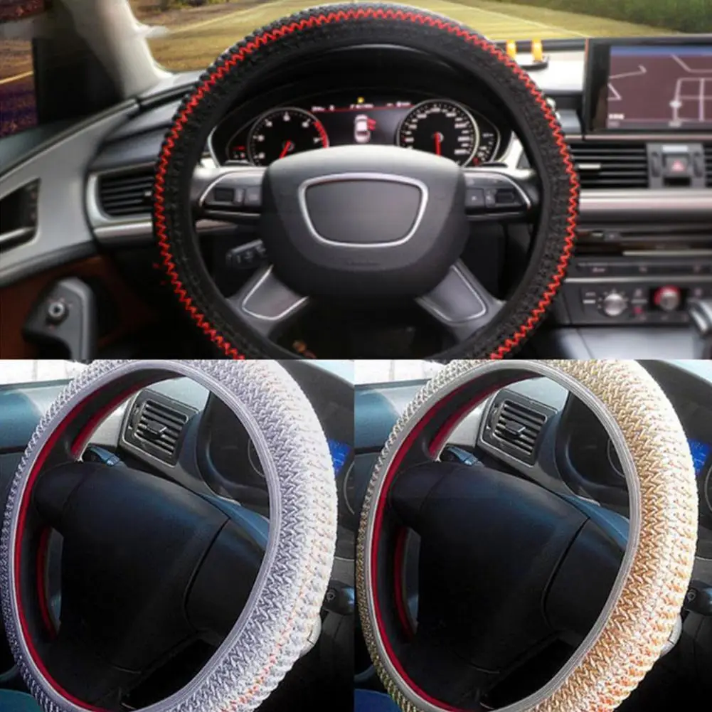 Universal 38cm 1/3 Pcs Ice Silk Steering Wheel Cover Interior Gear Accessories Wear-resistant Handbrake Car Cover Anti-slip L1r2 
Universal 38cm 1/3 Pcs Ice Silk Steering Wheel Cover Interior Gear Accessories Wear-resistant Handbrake Car Cover Anti-slip L1r2