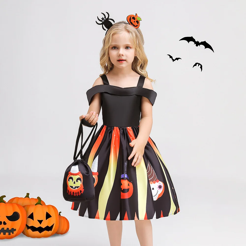 2022 элегантный костюм для косплея для девочек с черным принтом без Плеч, костюм на Хэллоуин для детей, шапка ведьмы и рюкзак, комплект из трех ... 
2022 элегантный костюм для косплея для девочек с черным принтом без Плеч, костюм на Хэллоуин для детей, шапка ведьмы и рюкзак, комплект из трех ...