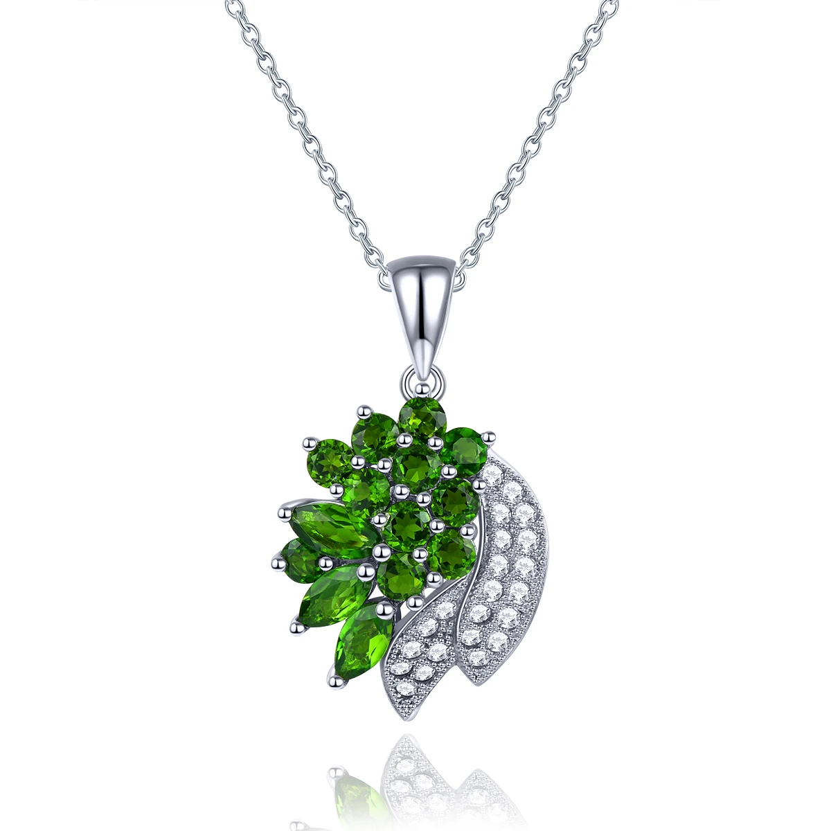 Natural Genuine Chrome Diopside Pendant Necklace for Women's Gift Birthday Green Elegant Jewelry
Natural Genuine Chrome Diopside Pendant Necklace for Women's Gift Birthday Green Elegant Jewelry