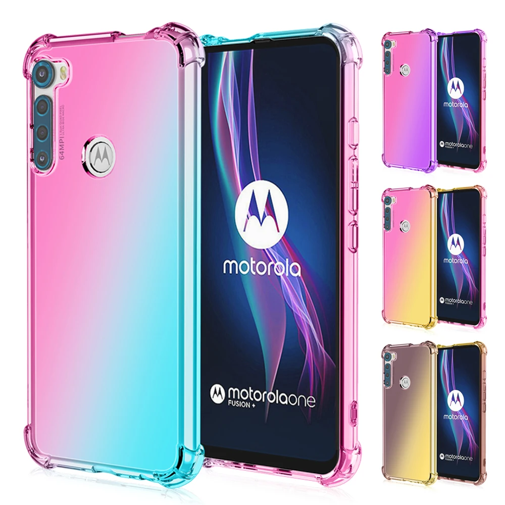 Fashion Half Transparent Gradient Phone Case For Motorola Moto One Fusion Plus One Hyper G Fast G 5G Corners Soft Cover
Fashion Half Transparent Gradient Phone Case For Motorola Moto One Fusion Plus One Hyper G Fast G 5G Corners Soft Cover