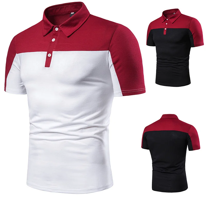 Summer Short Sleeve Mens Tees Polo Shirts Red Black Contrast Casual Patchwork Boys Polo Shirt Sports Top Plus Size Sportswear XL
Summer Short Sleeve Mens Tees Polo Shirts Red Black Contrast Casual Patchwork Boys Polo Shirt Sports Top Plus Size Sportswear XL