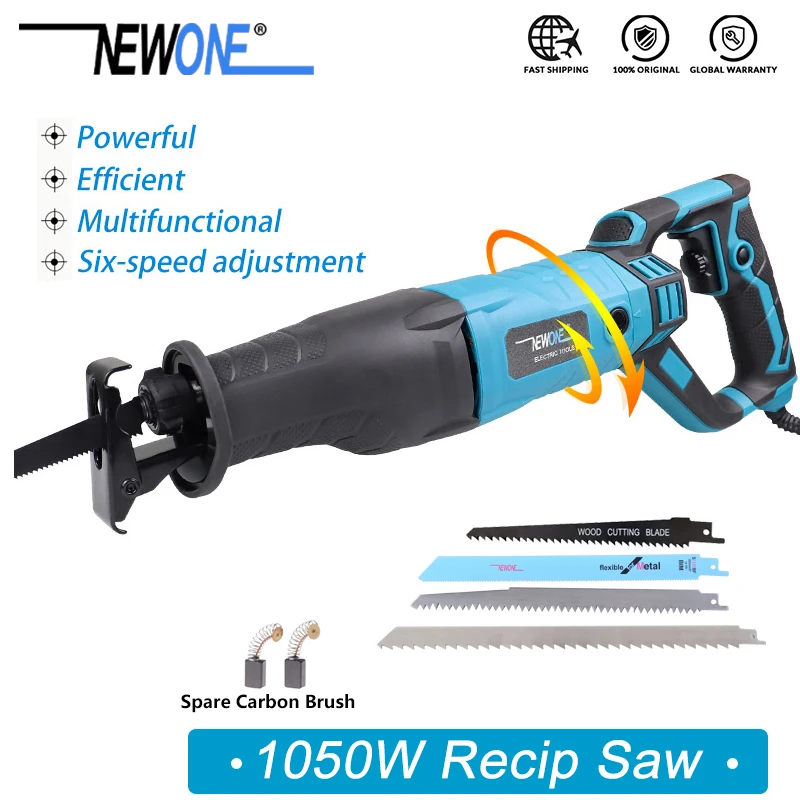 NEWONE 1050W Reciprocating Saw For Wood Metal Frozen Meat and Bone Brick cutting Hand Saw Seber Saw
NEWONE 1050W Reciprocating Saw For Wood Metal Frozen Meat and Bone Brick cutting Hand Saw Seber Saw