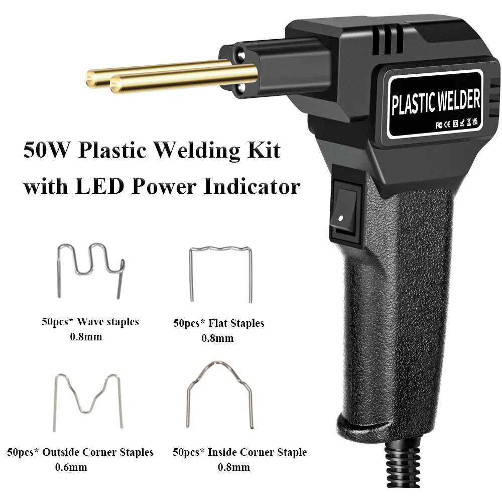 50W HOT Stapler Plastic Welder Heat Gun Plastic Welding Machine Bumper Soldering Iron Staples Bumper Repair Car Tools Kit
50W HOT Stapler Plastic Welder Heat Gun Plastic Welding Machine Bumper Soldering Iron Staples Bumper Repair Car Tools Kit