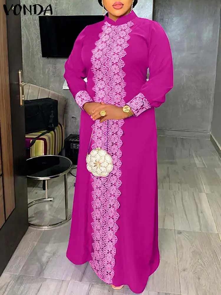 VONDA Autumn Bohemian Maxi Dress 2022 Women Vintage Lace Pleated Holiday Long Sleeve Evening Dresses Casual Party Vestidos Robe
VONDA Autumn Bohemian Maxi Dress 2022 Women Vintage Lace Pleated Holiday Long Sleeve Evening Dresses Casual Party Vestidos Robe