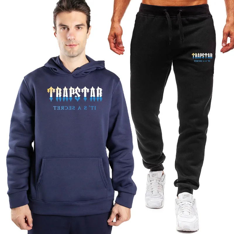 New Couple Sets 2 Piece Men Hoodies Sweatshirts Fashion Hoody Pullover Suits Trapstar Printed Plus Fleece Casual Male Clothing
New Couple Sets 2 Piece Men Hoodies Sweatshirts Fashion Hoody Pullover Suits Trapstar Printed Plus Fleece Casual Male Clothing