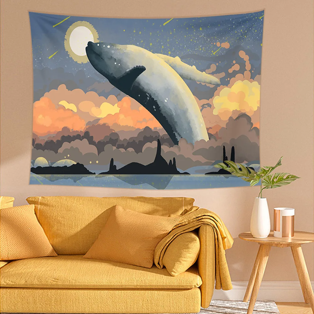 Cartoon Anime Whale Wall Hanging Tapestry Background Cloth Tapestry Dormitory Bedroom Living Room Decorative Blanket
Cartoon Anime Whale Wall Hanging Tapestry Background Cloth Tapestry Dormitory Bedroom Living Room Decorative Blanket