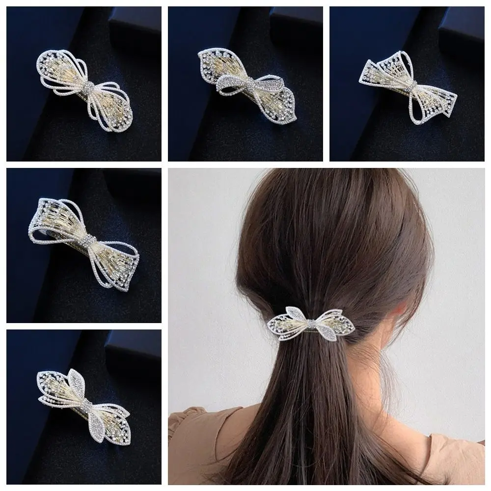 Korean Style Trendy Pearl Bow Rhinestone Hairpin Girl Ponytail Holder Sweet Hair Clip Elegant Hair Accessory Girl Gift
Korean Style Trendy Pearl Bow Rhinestone Hairpin Girl Ponytail Holder Sweet Hair Clip Elegant Hair Accessory Girl Gift