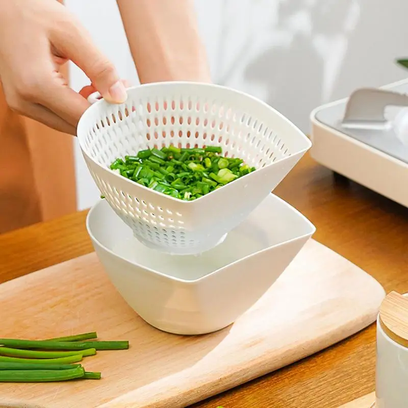 Kitchen Colander Bowl Dual-Layer Vegetable Washing Basket Fruit Bowl Colanders With Lids Kitchen Strainer Bowl Draining Bowl
Kitchen Colander Bowl Dual-Layer Vegetable Washing Basket Fruit Bowl Colanders With Lids Kitchen Strainer Bowl Draining Bowl
