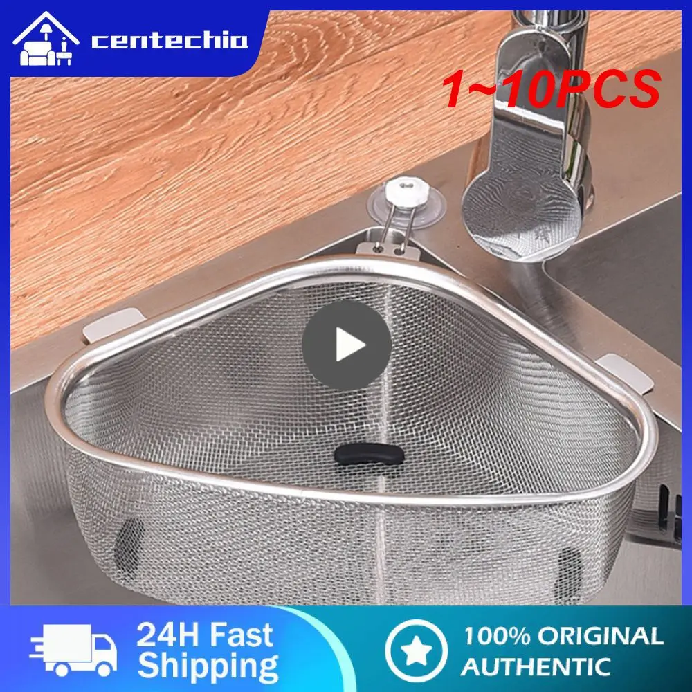 1~10PCS Kitchen Sink Drain Basket Stainless Steel Triangle Sink Strainer Food Vegetables Peel Egg Filter Storage Rack Kitchen
1~10PCS Kitchen Sink Drain Basket Stainless Steel Triangle Sink Strainer Food Vegetables Peel Egg Filter Storage Rack Kitchen