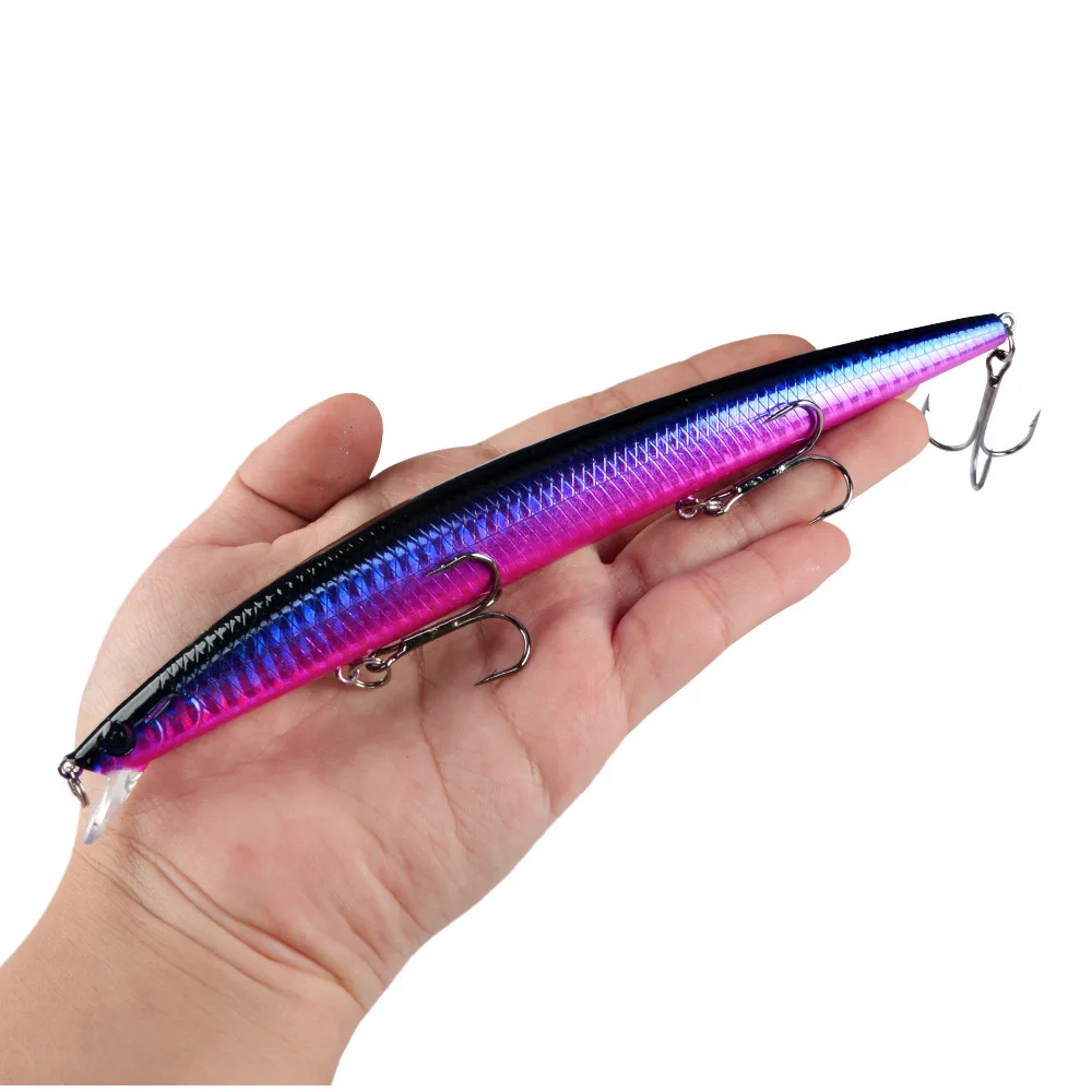 Minnow Fishing Lure 18cm 24g Sea Fishing Big Game Hard Artificial Bait Crankbait Swimbait Wobbler Jigging #2 Hook PVC Trout
Minnow Fishing Lure 18cm 24g Sea Fishing Big Game Hard Artificial Bait Crankbait Swimbait Wobbler Jigging #2 Hook PVC Trout