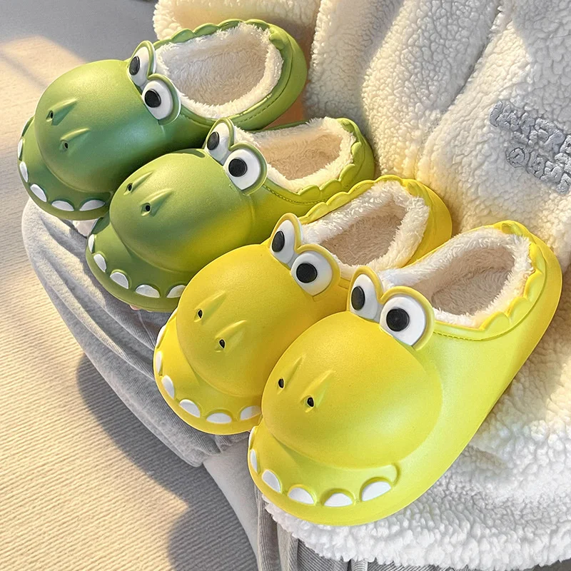 Waterproof Dinosaur Cotton Slippers Man 2022 Winter Women's Home Slipper Lovers' Plush Wool Household Funny Animal Slipper
Waterproof Dinosaur Cotton Slippers Man 2022 Winter Women's Home Slipper Lovers' Plush Wool Household Funny Animal Slipper