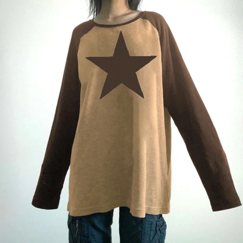 Y2K Loose T Shirts Vintage Sweatshirt Casual Gothic Harajuku Women Autumn Long Sleeve Pullover Star Print Patchwork Fashion Top
Y2K Loose T Shirts Vintage Sweatshirt Casual Gothic Harajuku Women Autumn Long Sleeve Pullover Star Print Patchwork Fashion Top