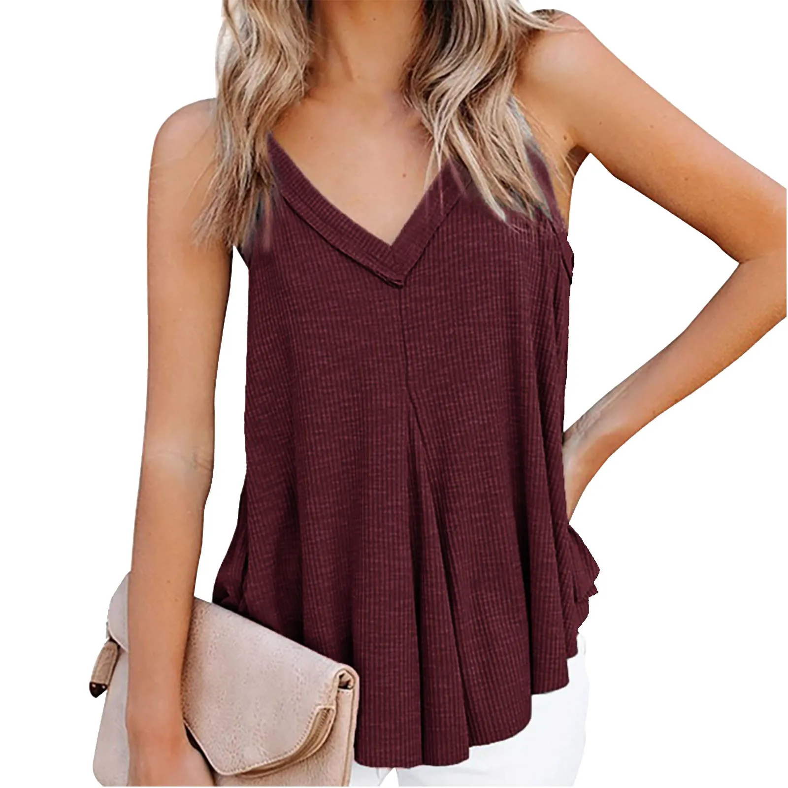 Women's V Neck Tank Top With Irregular Multi Hem Sleeveless Fashion Casual Strap Cotton Loose Top
Women's V Neck Tank Top With Irregular Multi Hem Sleeveless Fashion Casual Strap Cotton Loose Top