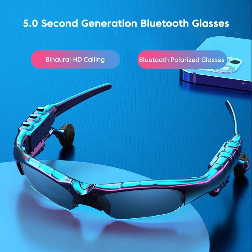 Bluetooth 5.0 Sunglasses Wireless Glass Headphone Stereo Earphone Mic Headset Offers Anti-glare And Ultraviolet Protection
Bluetooth 5.0 Sunglasses Wireless Glass Headphone Stereo Earphone Mic Headset Offers Anti-glare And Ultraviolet Protection
