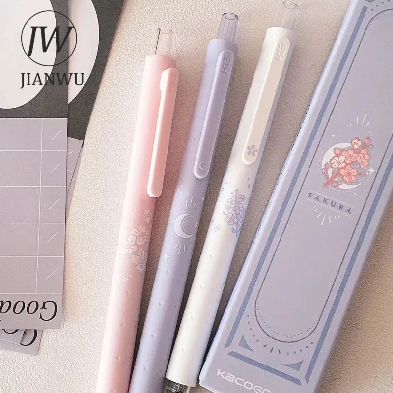 JIANWU 3 Pcs/Set Cute Cherry Blossom Gel Pen 0.5mm Black Pink Ink Press Ballpoint Student Exam Pens Writing Supplies Stationery
JIANWU 3 Pcs/Set Cute Cherry Blossom Gel Pen 0.5mm Black Pink Ink Press Ballpoint Student Exam Pens Writing Supplies Stationery