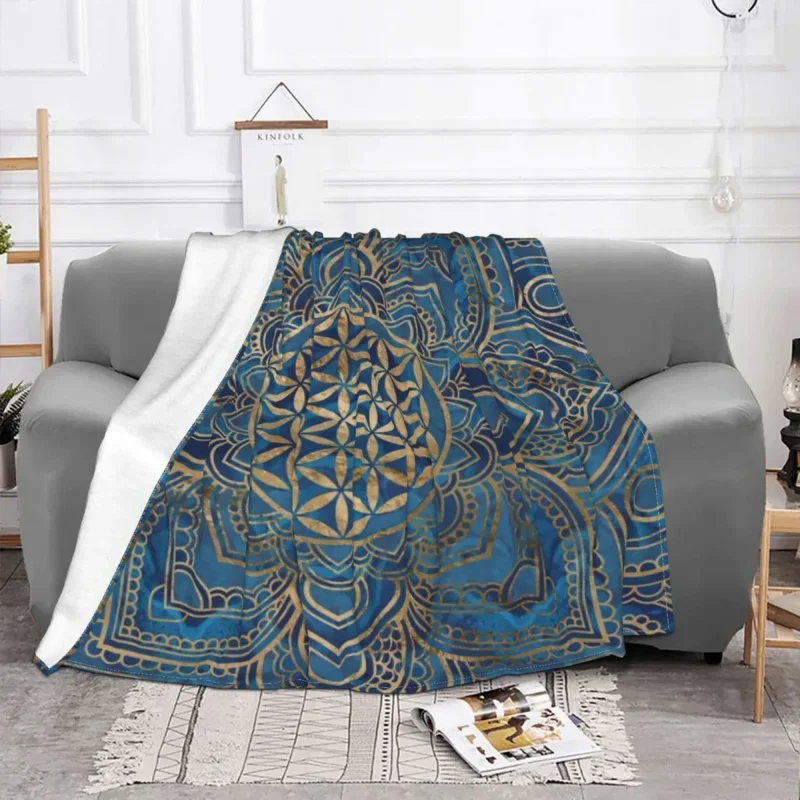 Flower Of Life In Lotus Mandala Blue Marble And Gold Blanket Flannel Decoration Breathable Soft Throw Blankets For Sofa Office
Flower Of Life In Lotus Mandala Blue Marble And Gold Blanket Flannel Decoration Breathable Soft Throw Blankets For Sofa Office