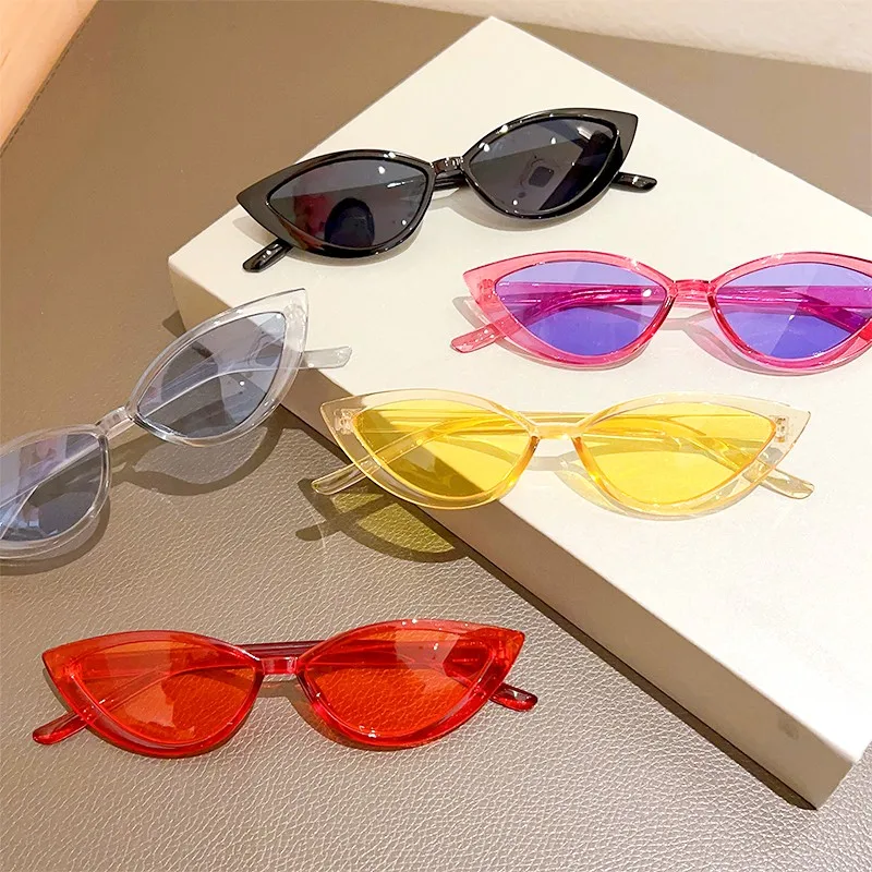 

Очки солнцезащитные женские «кошачий глаз», Модные Винтажные дорожные солнечные очки карамельных цветов, с защитой UV400, трендовые брендовые дизайнерские, лето