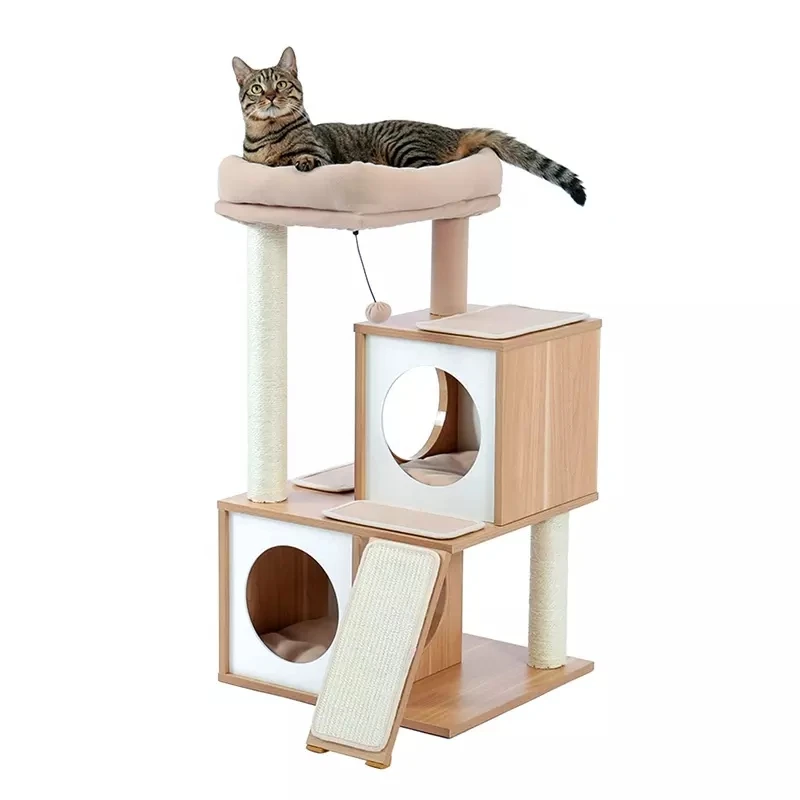 High Quality Wooden Cat Tree Cat Climb Tower Cat Scratcher Tree 
High Quality Wooden Cat Tree Cat Climb Tower Cat Scratcher Tree