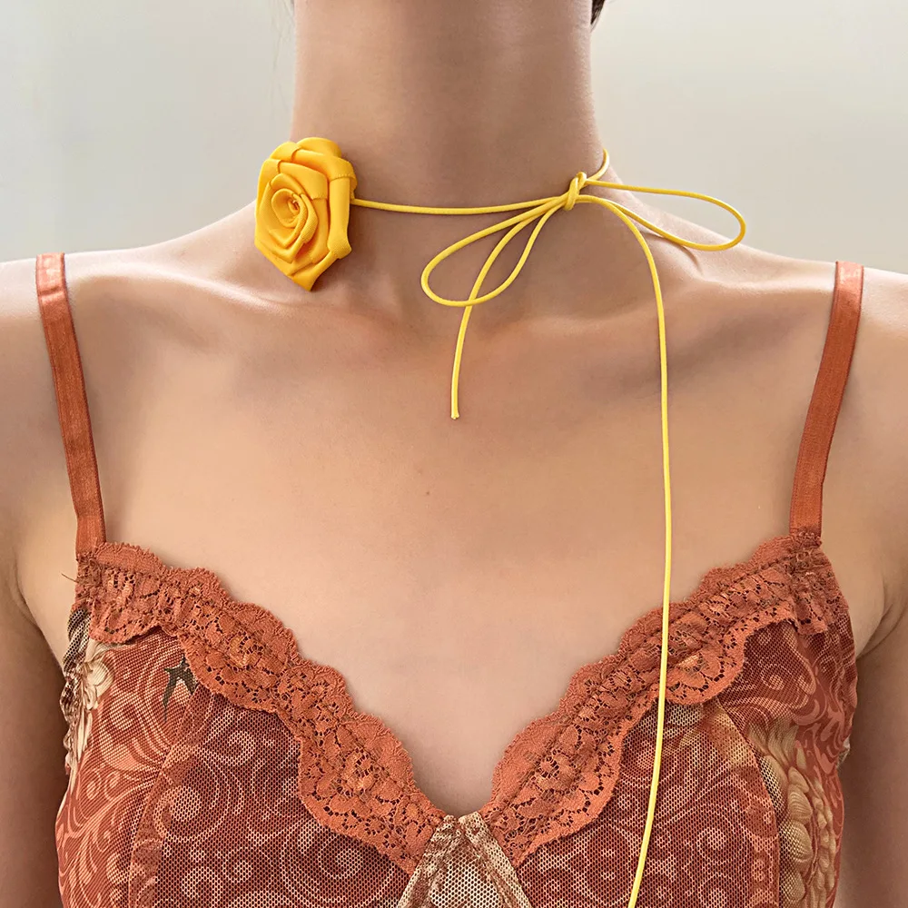 Rose Binding Cotton Material Streamer Neck Chain Can Be Used In Europe And The United States Sexy Women Suit Accessories
Rose Binding Cotton Material Streamer Neck Chain Can Be Used In Europe And The United States Sexy Women Suit Accessories