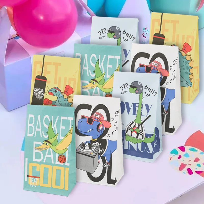 12 pcs Cartoon Dinosaur Paper Bag Gift Bags Jungle Dinosaur Themed Birthday Party Decorations Baby Shower Candy Cookie Wraps 
12 pcs Cartoon Dinosaur Paper Bag Gift Bags Jungle Dinosaur Themed Birthday Party Decorations Baby Shower Candy Cookie Wraps