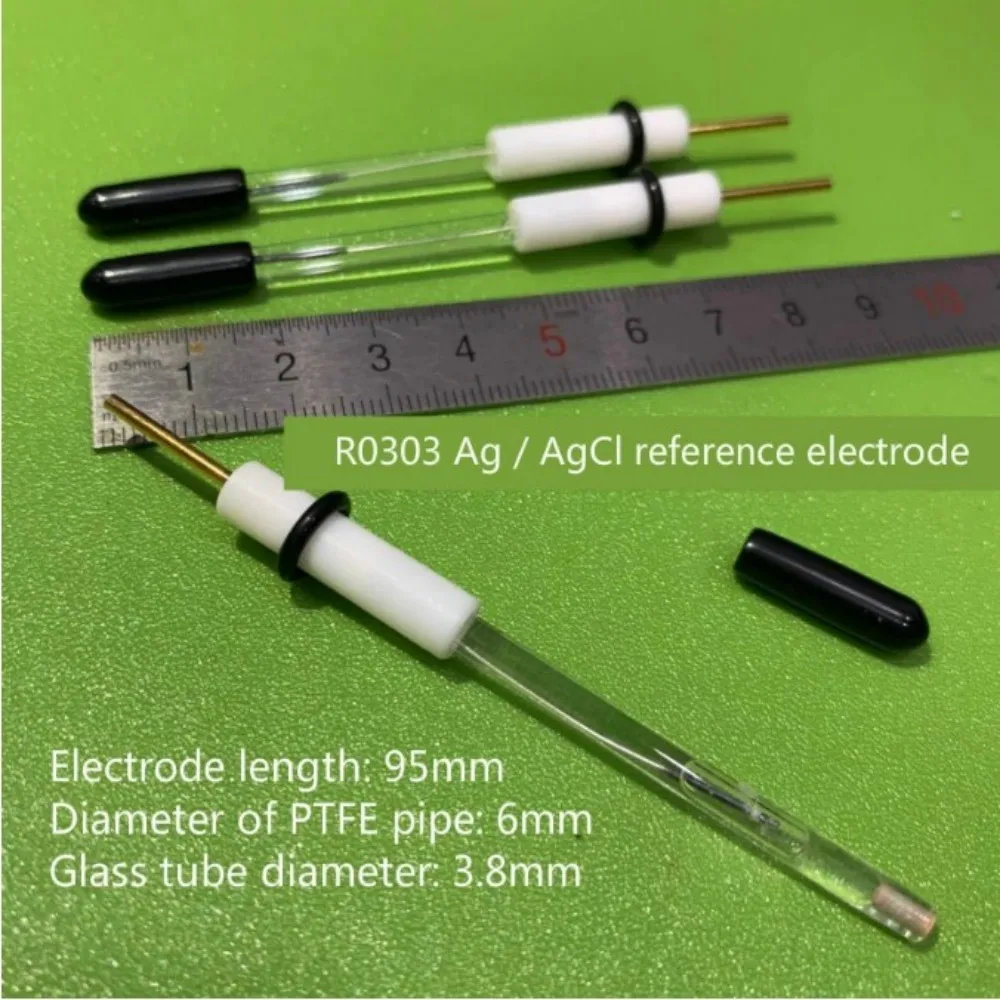 

Silver silver chloride reference electrode. R0303 Ag / AgCl reference electrode. Removable and liquid filled.