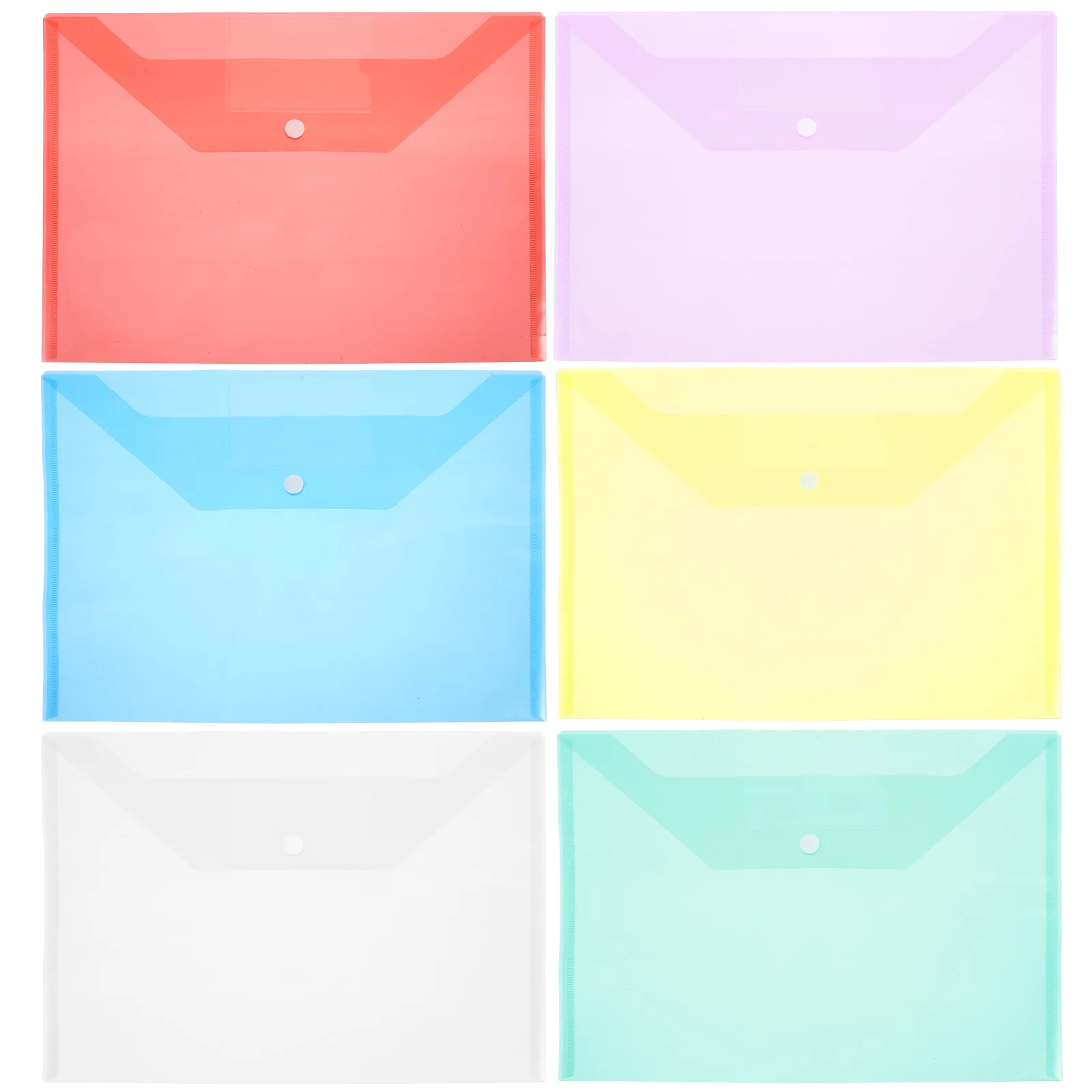 6Pcs Document Folders with Snap Button A4 Clear File Bags Convenient File Pockets File Folders
6Pcs Document Folders with Snap Button A4 Clear File Bags Convenient File Pockets File Folders