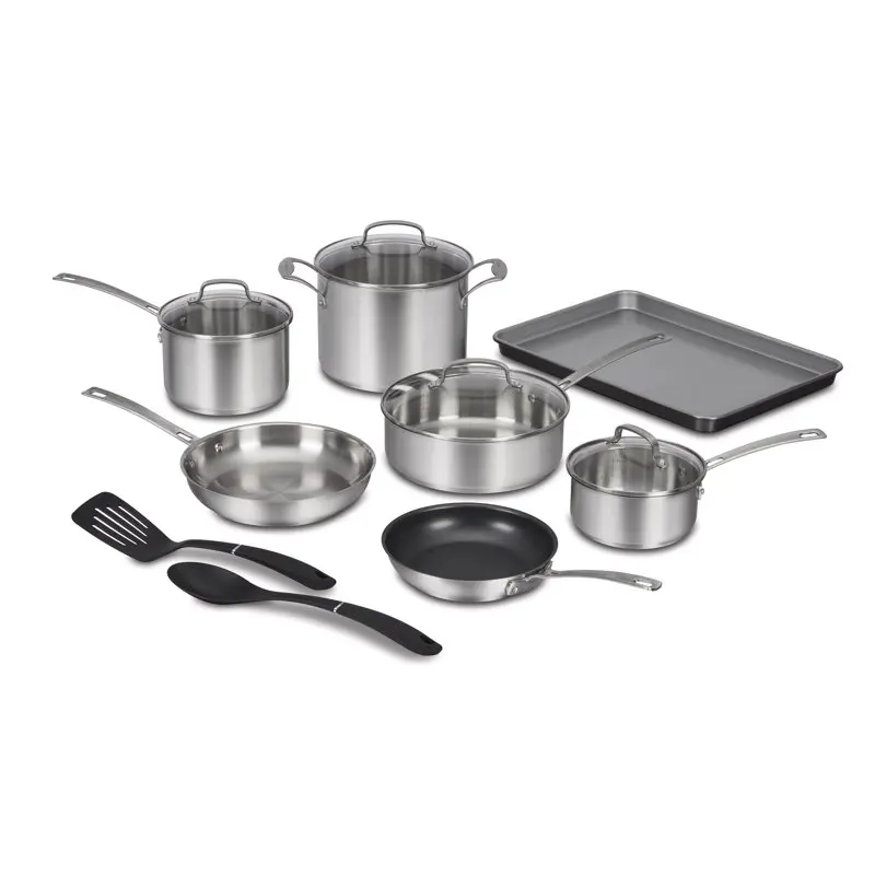 Pro Premium Stainless-Steel Cookware 13-Piece Set, 92-13 
Pro Premium Stainless-Steel Cookware 13-Piece Set, 92-13