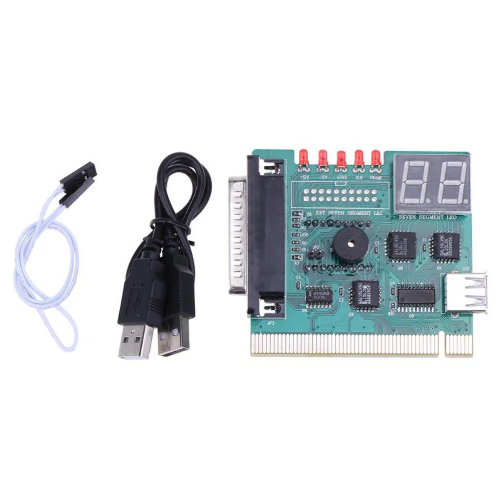 

USB PCI PC Motherboard Diagnostic Analyzer POST Card with 2 Digit Error Code Display for Laptop PC Test and Analyze