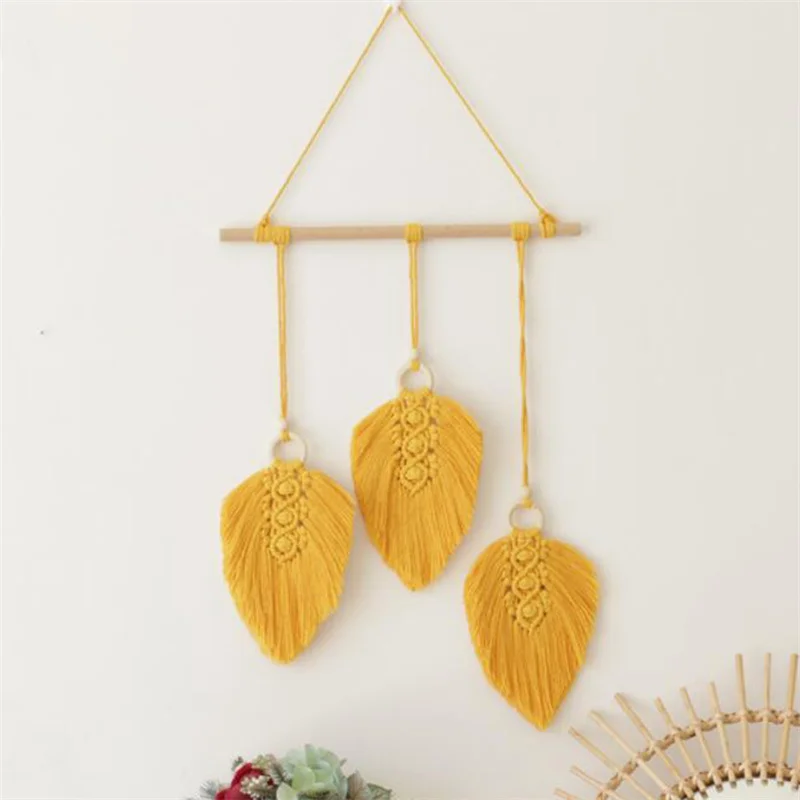 Nordic Style 7 Colors Leaves Macrame Wall Hanging Tapestry Handwoven Cotton Tapestry for Bedroom Baby Room Wall Boho Decor
Nordic Style 7 Colors Leaves Macrame Wall Hanging Tapestry Handwoven Cotton Tapestry for Bedroom Baby Room Wall Boho Decor