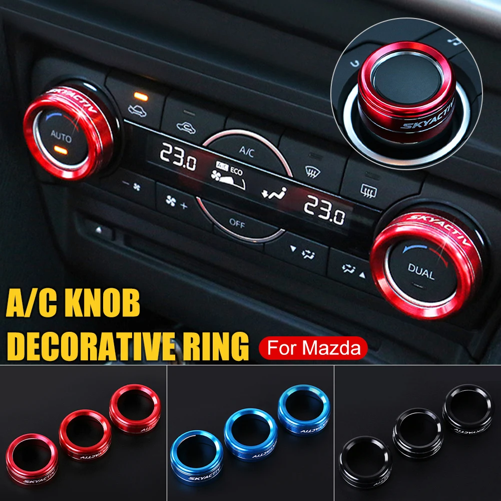 Car Interior Air Conditioner Switch Knob Ring Cover Multi-Media Knob Trim Cover Aluminum for Mazda CX4 Artez 18 CX-5 Axela 19
Car Interior Air Conditioner Switch Knob Ring Cover Multi-Media Knob Trim Cover Aluminum for Mazda CX4 Artez 18 CX-5 Axela 19