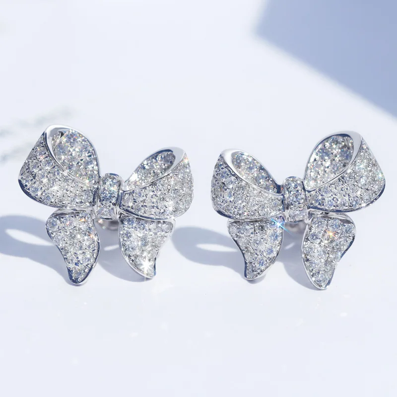 Fashion Silver Color Bow Stud Earrings for Women Simple Light Luxury Bows Stud Earrings Female Versatile Jewelry
Fashion Silver Color Bow Stud Earrings for Women Simple Light Luxury Bows Stud Earrings Female Versatile Jewelry