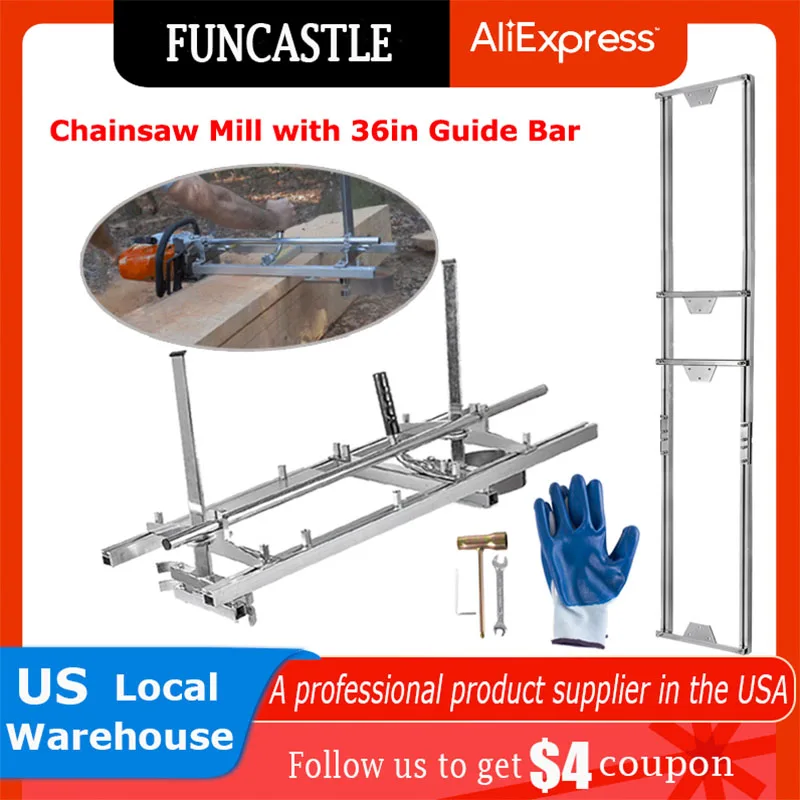 36inch Chainsaw Mill Lumber Planking Milling Kit with 36in Guide Bar Wood Cutting Aluminum Steel Portable Sawmill Chain Sawmill
36inch Chainsaw Mill Lumber Planking Milling Kit with 36in Guide Bar Wood Cutting Aluminum Steel Portable Sawmill Chain Sawmill