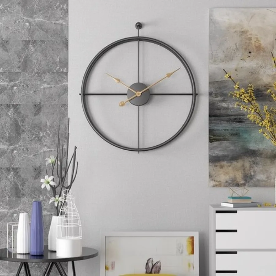 

Metal Big Size Wall Clocks Minimalist Nordic Design Living Room Hall Watch Luxury Battery Operated Relogio De Parede Home Decor