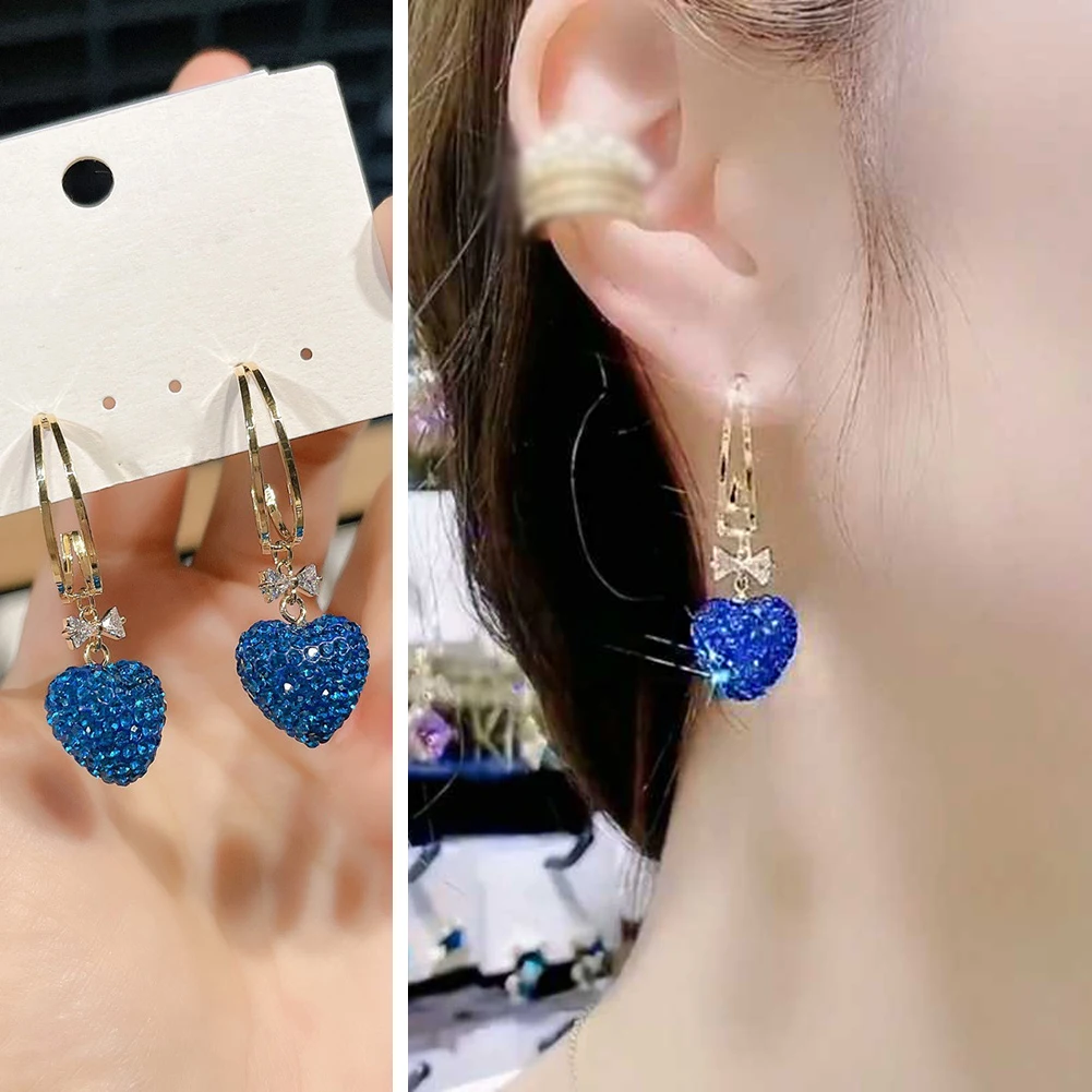 Sky Blue Color Simple Heart Bowknot Drop Earrings For Women Cute Korean Sweet Love Girlfriend Gift Party Wedding Jewelry Femme
Sky Blue Color Simple Heart Bowknot Drop Earrings For Women Cute Korean Sweet Love Girlfriend Gift Party Wedding Jewelry Femme