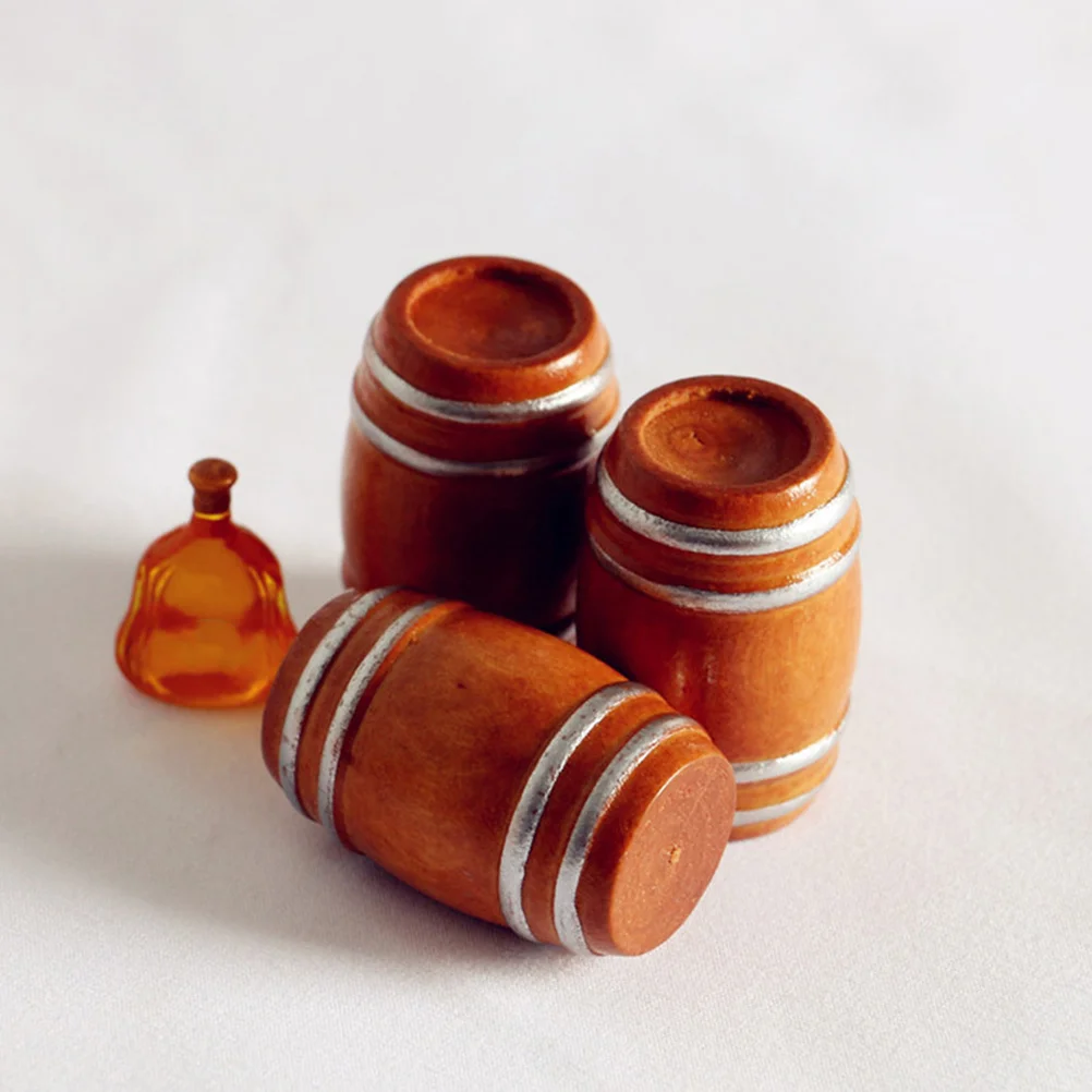 4pcs Miniature Wooden Barrels Mini House Drink Accessories Beer Barrels Figurine Models
4pcs Miniature Wooden Barrels Mini House Drink Accessories Beer Barrels Figurine Models
