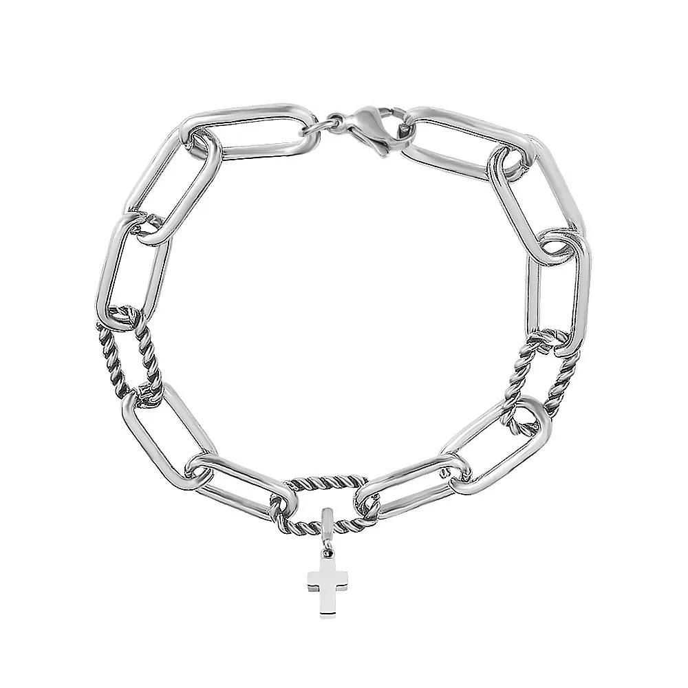 Jesus Cross Charm Bracelets For Women Men Jewelry Stainless Steel Pulseras Pendant Bracelet Homme
Jesus Cross Charm Bracelets For Women Men Jewelry Stainless Steel Pulseras Pendant Bracelet Homme