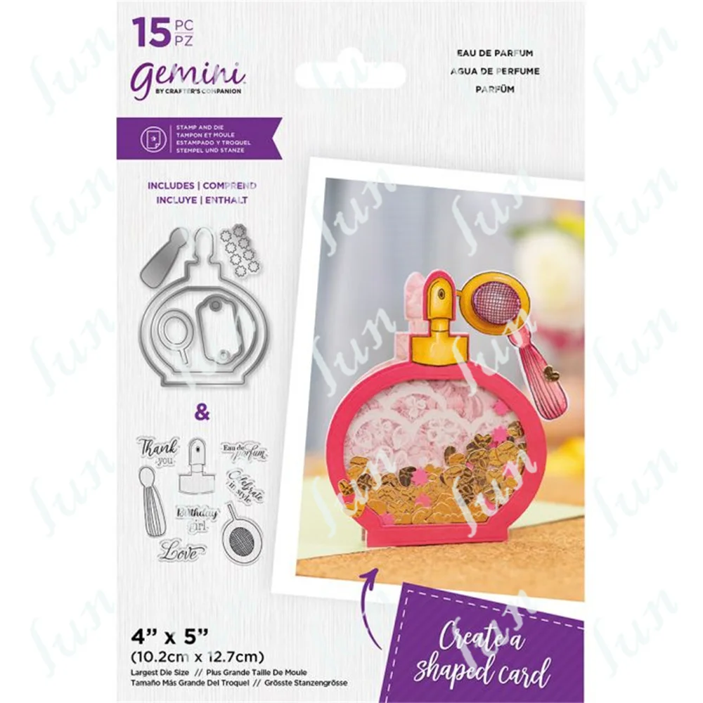 2022 Spring New Mother's Day Eau De Parfum Bottle Metal Cutting Dies and Clear Stamps Set Diy Scrapbook Paper Card Gift Coloring
2022 Spring New Mother's Day Eau De Parfum Bottle Metal Cutting Dies and Clear Stamps Set Diy Scrapbook Paper Card Gift Coloring