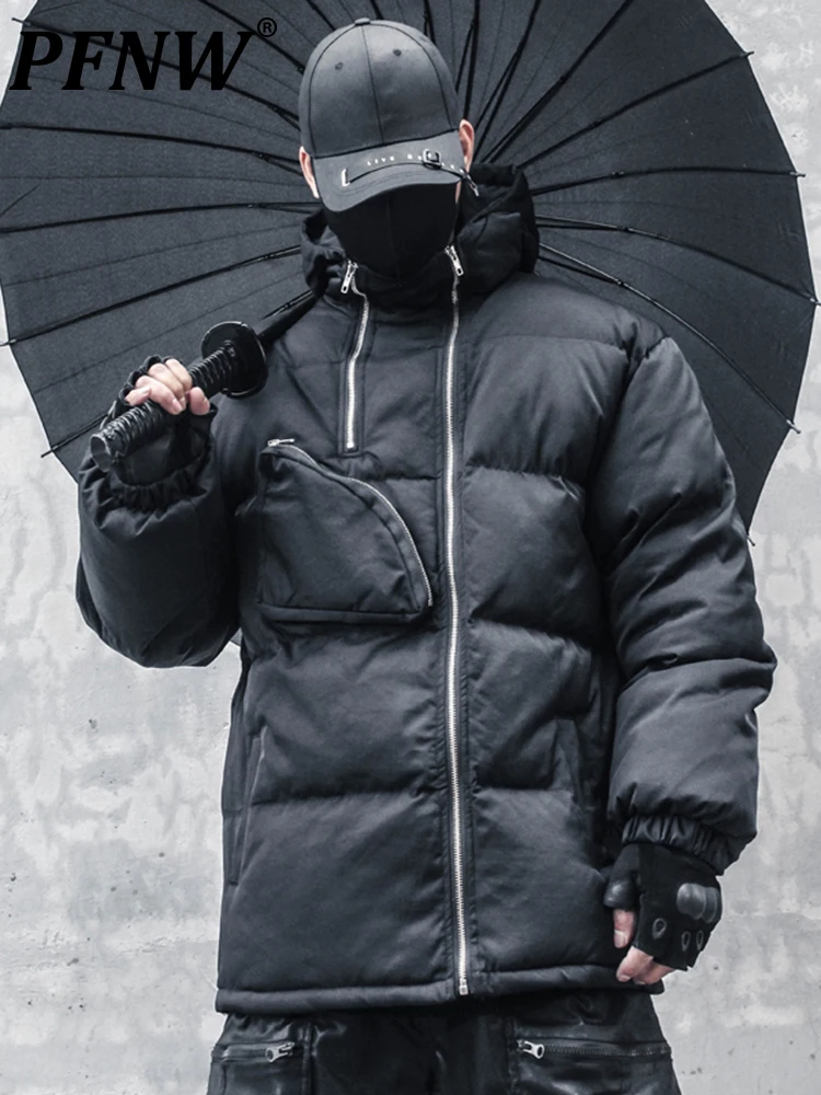 PFNW Irregular Zipper Design Dark Cotton Dress High Street Ruffian Handsome Winter Loose Thick Hooded Pockets Padded 12A6300
PFNW Irregular Zipper Design Dark Cotton Dress High Street Ruffian Handsome Winter Loose Thick Hooded Pockets Padded 12A6300