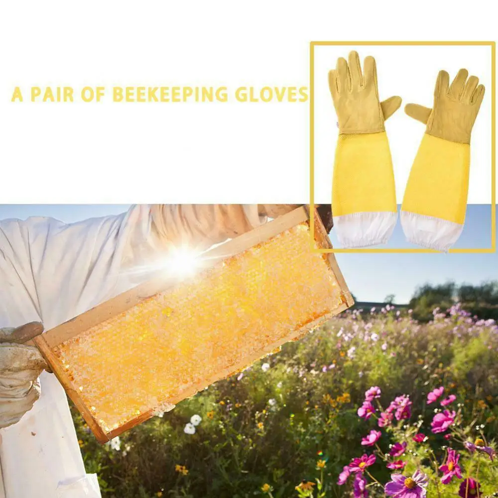 

Beekeeper Gloves Garden Ventilated Professional Anti Bee for Apiculture Beekeeper Prevent Protective Sleeves Beehive tools